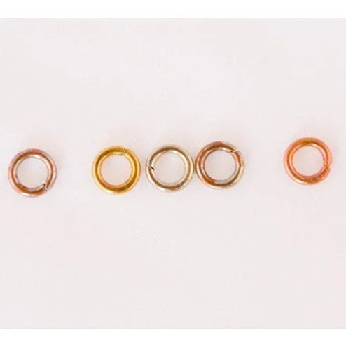 Fire Torched Open 18 Gauge Copper Jump Rings- 5mm