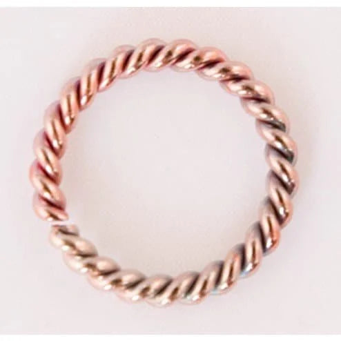 Fire Torched Twisted Open 10 Gauge Copper Jump Rings - 20mm - Open