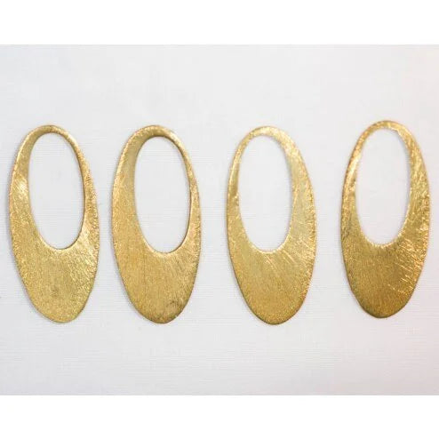 33mm Brushed Saffron Brass Charm