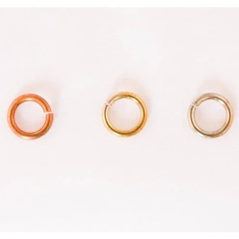 Fire Torched Open 14 Gauge Copper Jump Rings - 9.5mm - Open