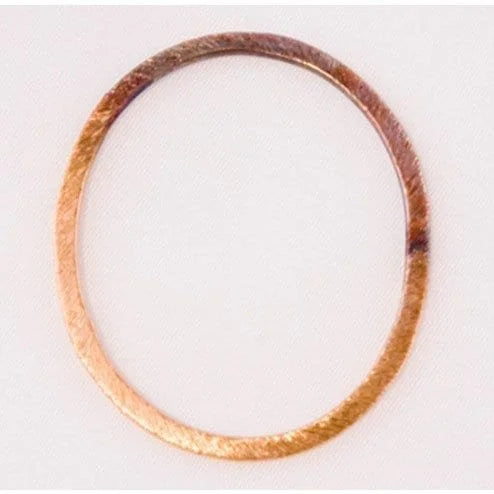 38mm Antiqued 24k Gold Plated Over Solid Copper Oval Link