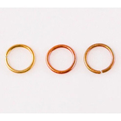 Fire Torched Open 16 Gauge Copper Jump Rings - 12mm