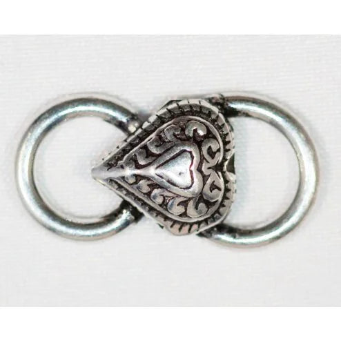 22mm Silver-Filled Heart Link
