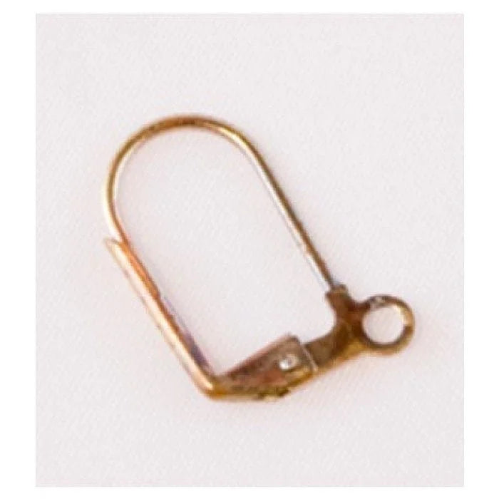 Squared Lever Back Ear Wire- 12 Pieces Copper Fire Torched