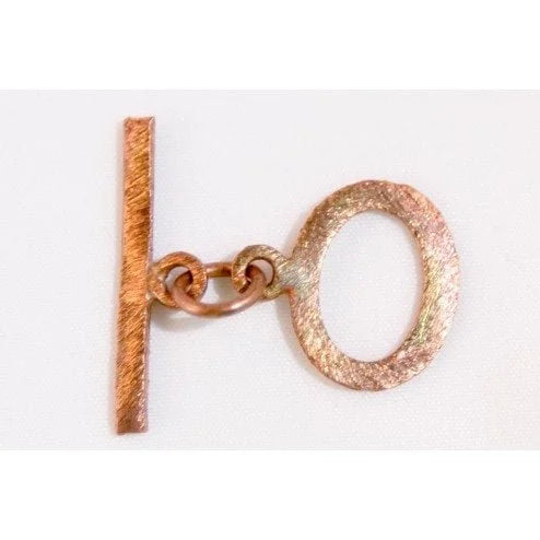 Fire Torched Copper Brushed Oval Toggle