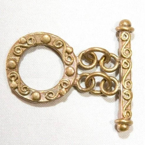 Antiqued Brass 2-Link Toggle Clasp