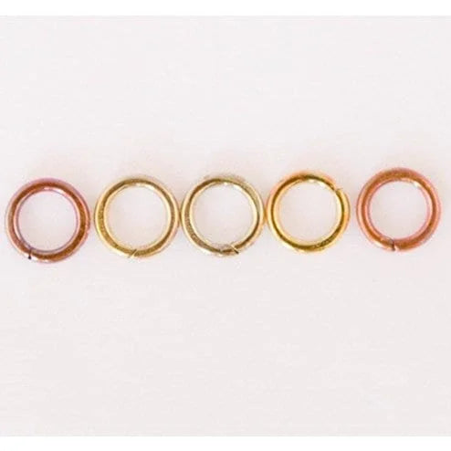Fire Torched Open 18 Gauge Copper Jump Rings- 6mm