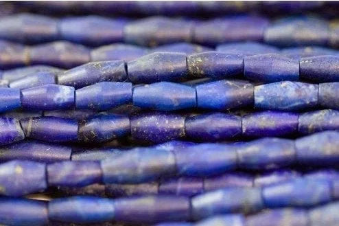 Natural Authentic Afghan Lapis Bi-Cone Beads- High Quality