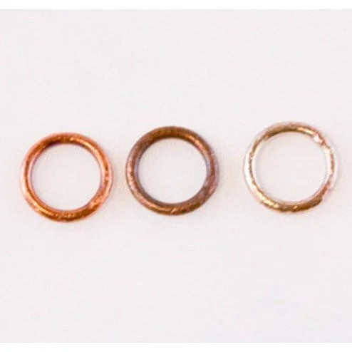 Fire Torched Soldered 16 Gauge Copper Jump Rings - 10mm
