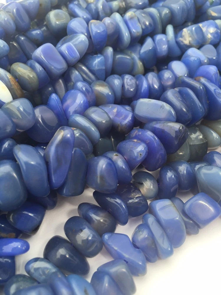 Natural Blue Chalcedony Nuggets Beads