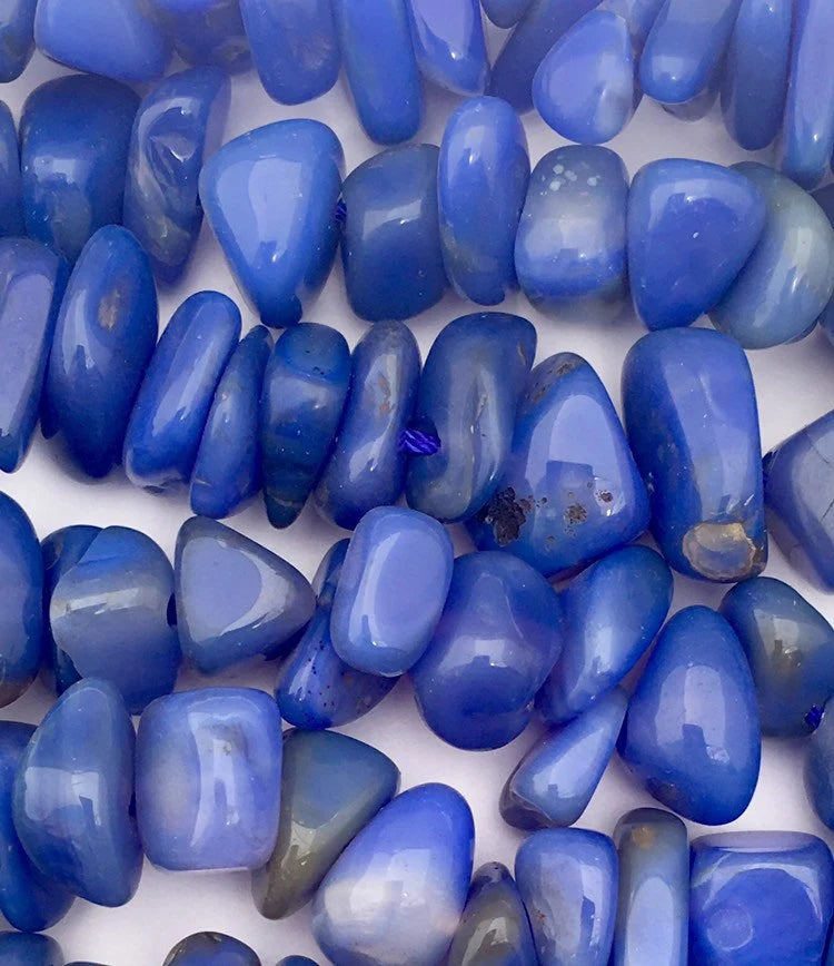Natural Blue Chalcedony Nuggets Beads