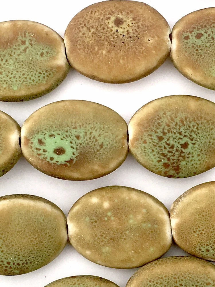 Oval Ceramic Beads Matte