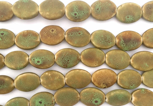 Oval Ceramic Beads Matte