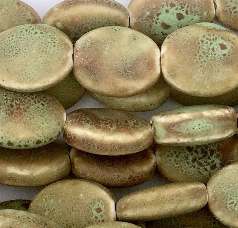 Oval Ceramic Beads Matte