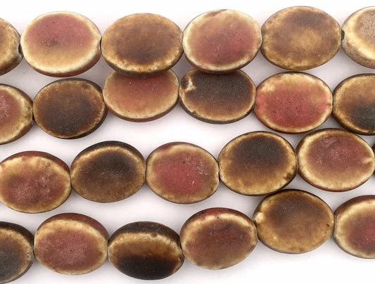 Oval Ceramic Matte Beads