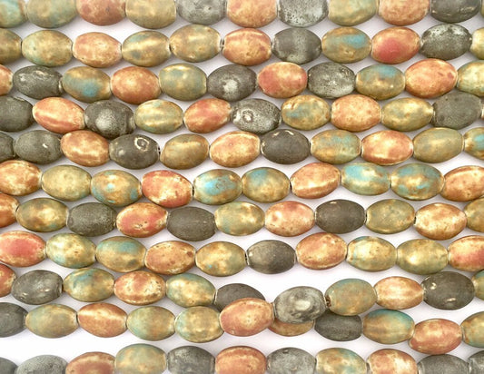 Large handmade Multi Colored Matte Porcelain Beads