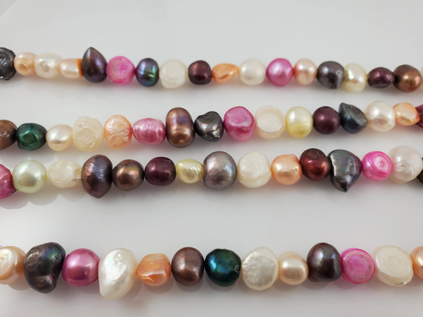 Natural Pink, Peach, Purple, Brown, Gold, Black Freshwater Pearls Round Nugget Organic Shaped Beads