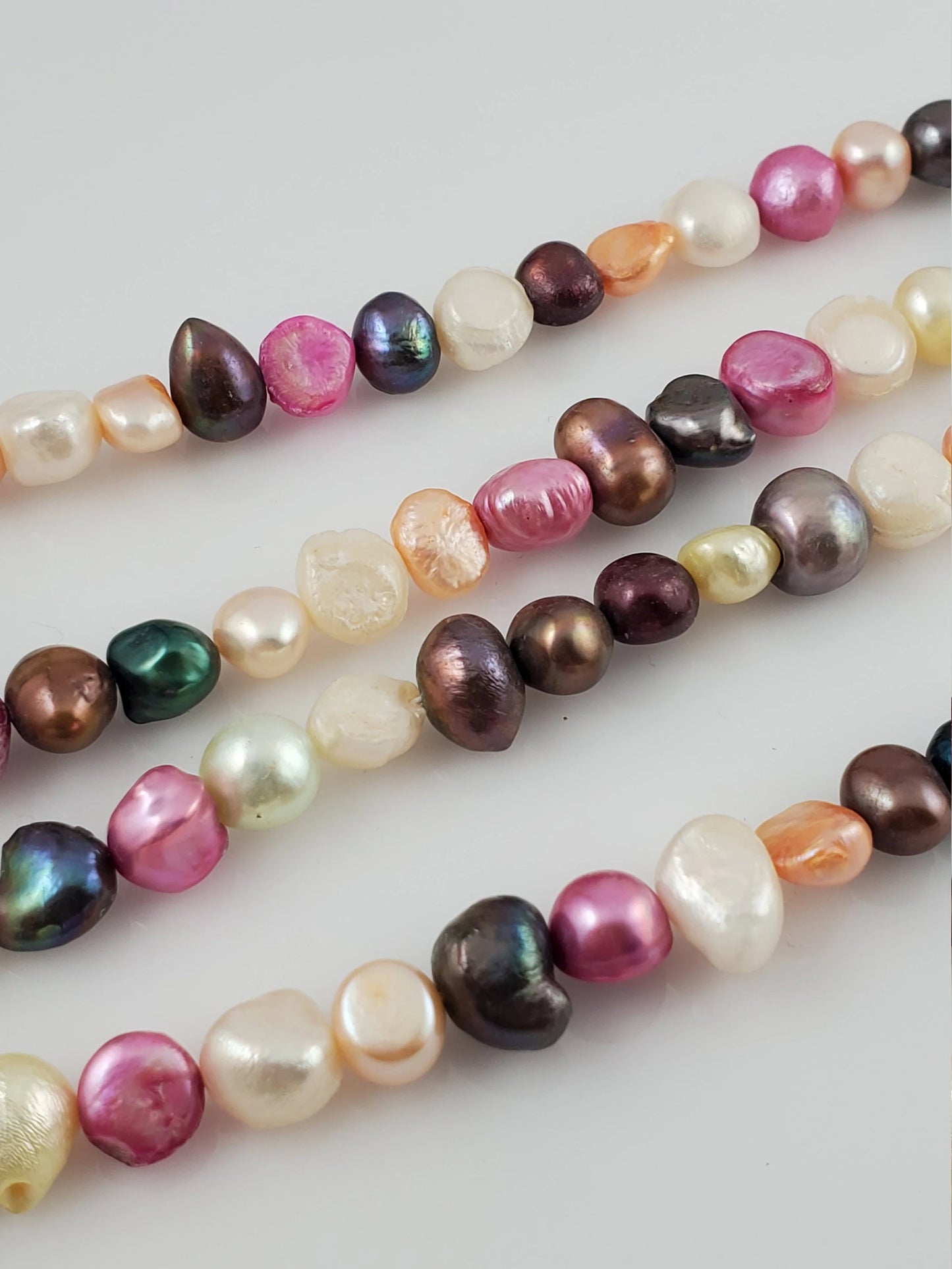 Natural Pink, Peach, Purple, Brown, Gold, Black Freshwater Pearls Round Nugget Organic Shaped Beads