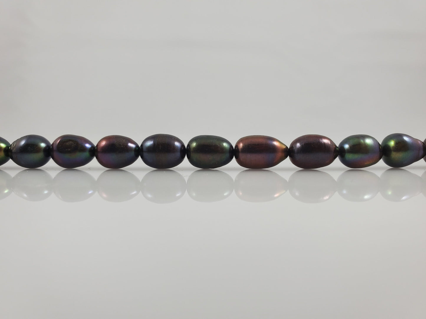 Natural Black Dark Purple Freshwater Pearls Oval