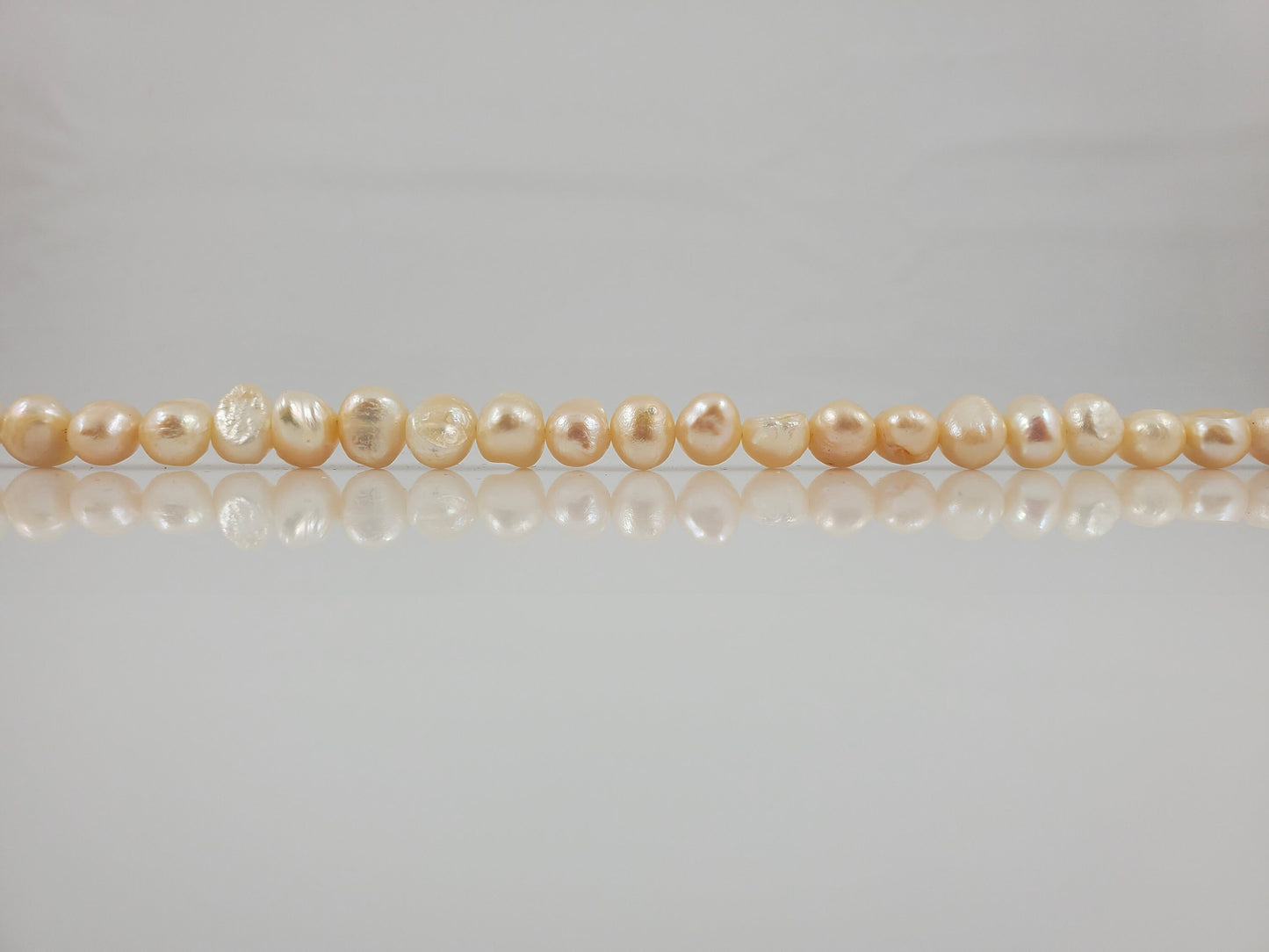 Natural White Freshwater Pearls Organic Flat Round and Oval