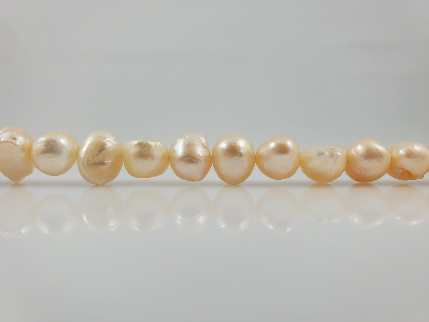 Natural White Freshwater Pearls Organic Flat Round and Oval