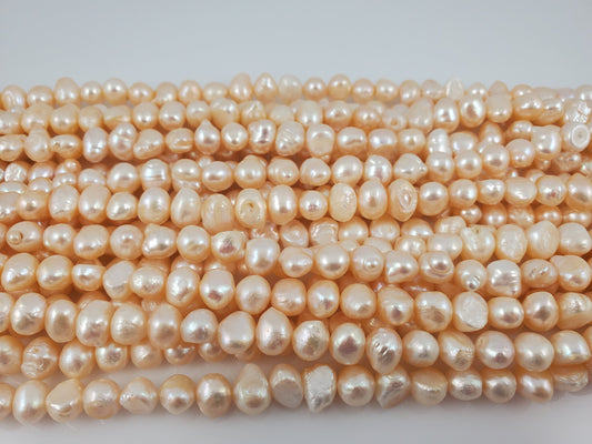 Natural White Freshwater Pearls Organic Flat Round and Oval