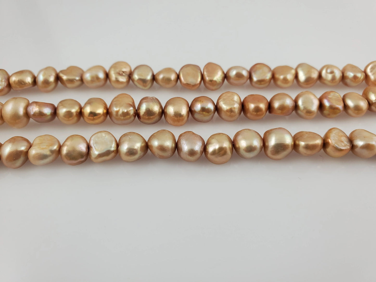 Natural Brown-Gold Freshwater pearls Nuggets Organic