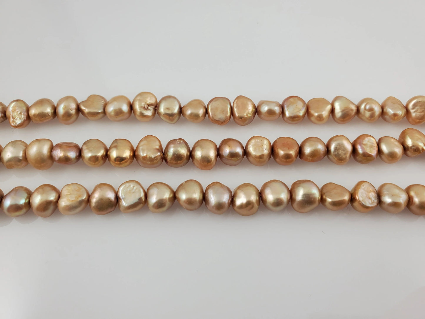 Natural Brown-Gold Freshwater pearls Nuggets Organic
