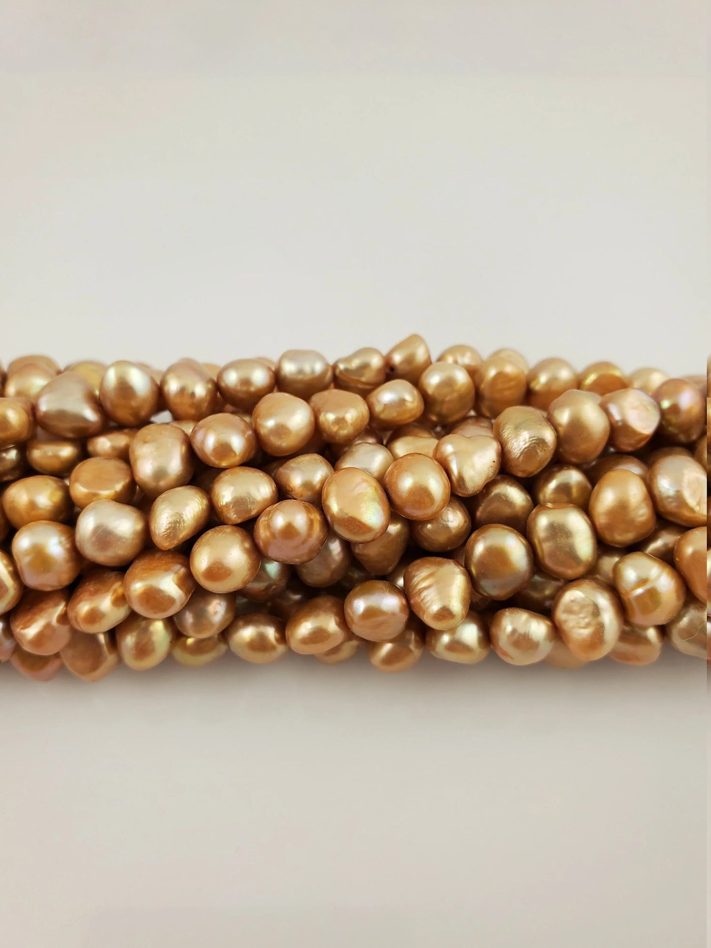 Natural Brown-Gold Freshwater pearls Nuggets Organic