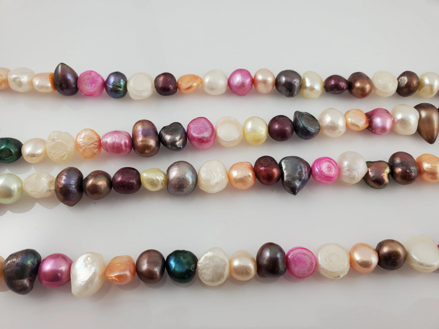 Natural Pink, Peach, Purple, Brown, Gold, Black Freshwater Pearls Round Nugget Organic Shaped Beads