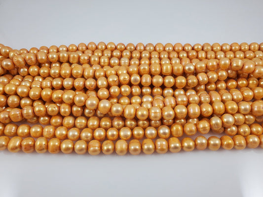 Natural Yellow Gold Freshwater Pearls