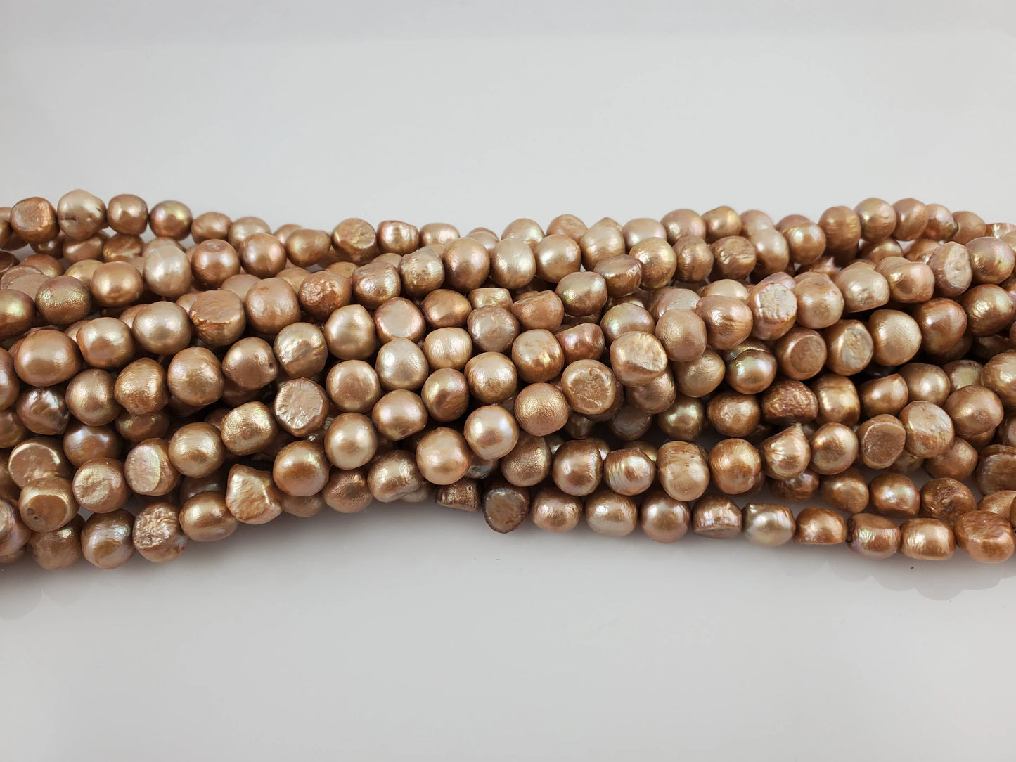 Natural Brown Gold Freshwater Pearls Round