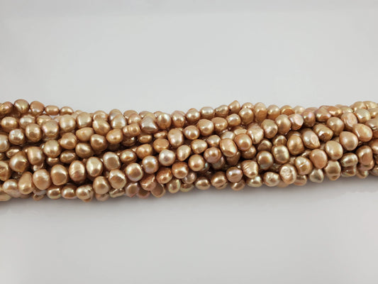 Natural Brown-Gold Freshwater pearls Nuggets Organic