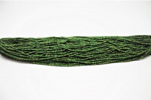High Quality Dark Green Afghan Jade Heishi- Seed Beads