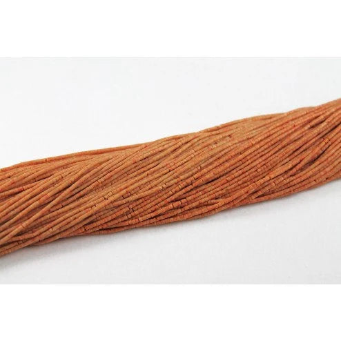 Pale Coral Faience Heishi Heishi Tube- Seed Beads