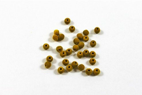 Hand Carved Tumeric Yellow  Dyed Natural Olive Wood Rondelle Beads